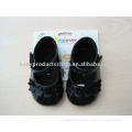 Baby Mary Jane Shoes Black With Flower Model:RE1092
